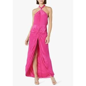 #68 MSRP $90 NWT THE DROP HOT PINK CUPRO MAXI DRESS-SHOWSTOPPING SIZE LARGE